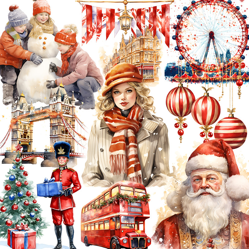 Kids Toys London - Лондонские рождественские наклейки, поделки и скрапбукинг,