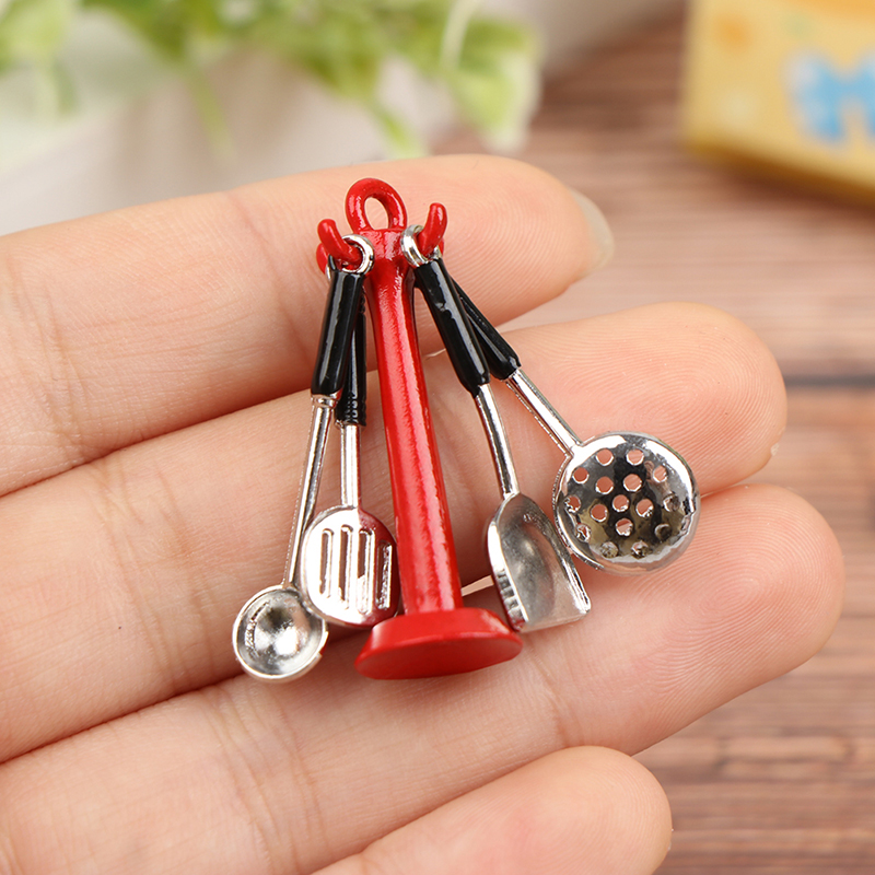 Kids Toys Kitchen Set - 1:12 кухонная утварь для кукольного домика,