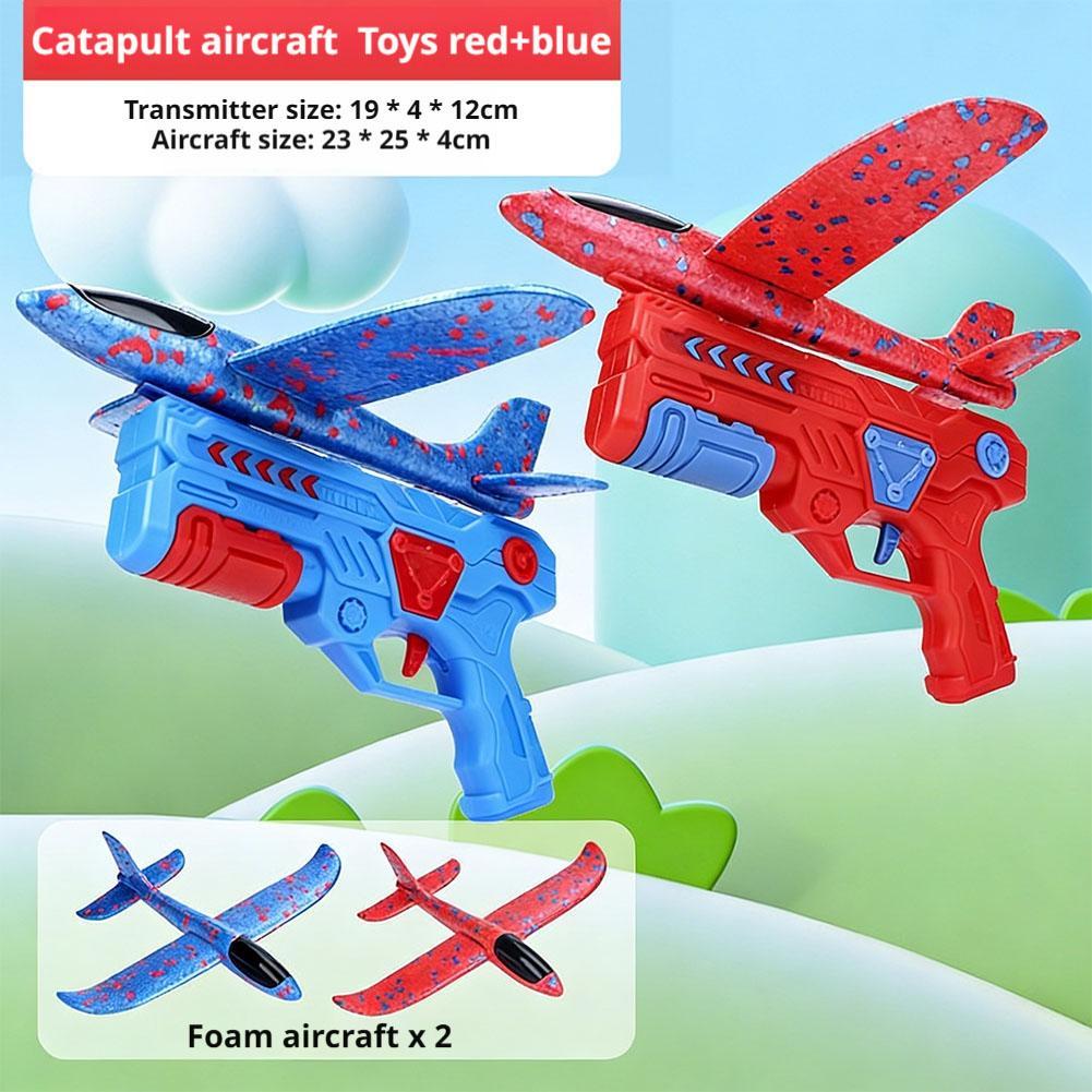Catapult Launcher Toy - Игрушка-катапульта для запуска самолетов, пенопластовый планер,