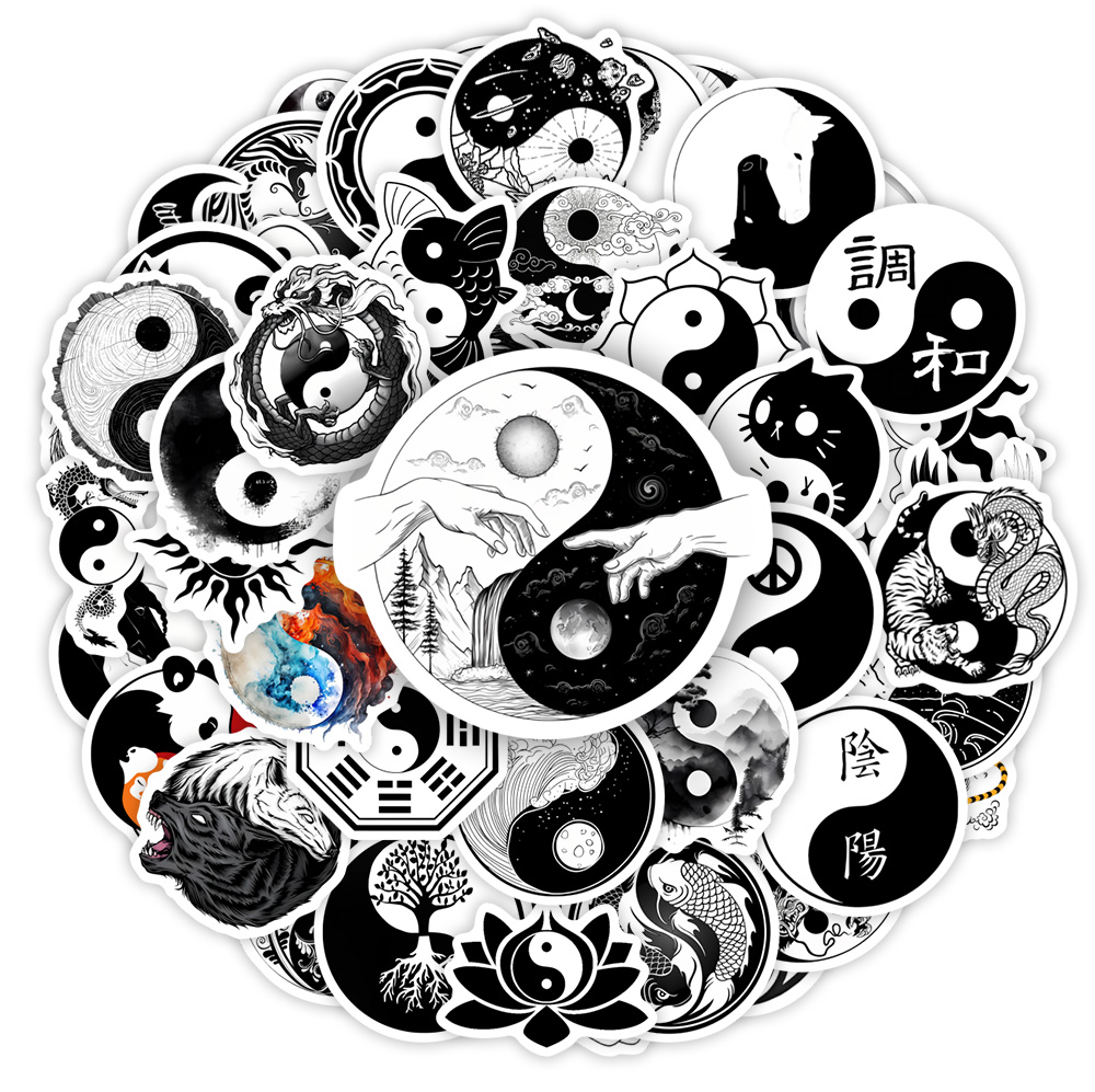Kids Yoga Toys - Наклейки YinYang, баланс, йога, Zen Art,