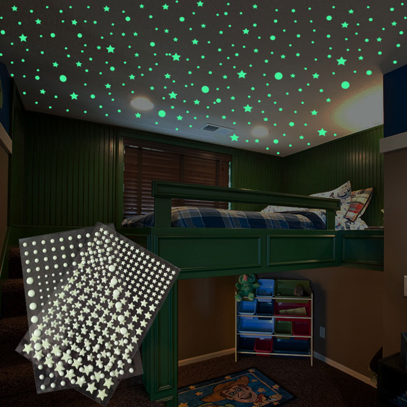 Glow In Dark Stars - 202 шт. / комплект 3D -