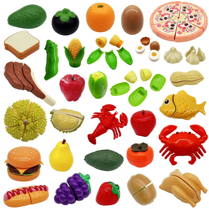 Kids Toys Kitchen Set - Дом Монтессори, игра на режущие фрукты,