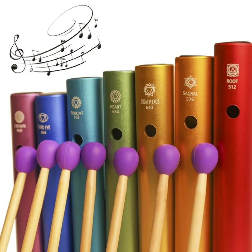 Kids Yoga Toys - Красочные музыкальные колокольчики Wah-Wah Tube для
